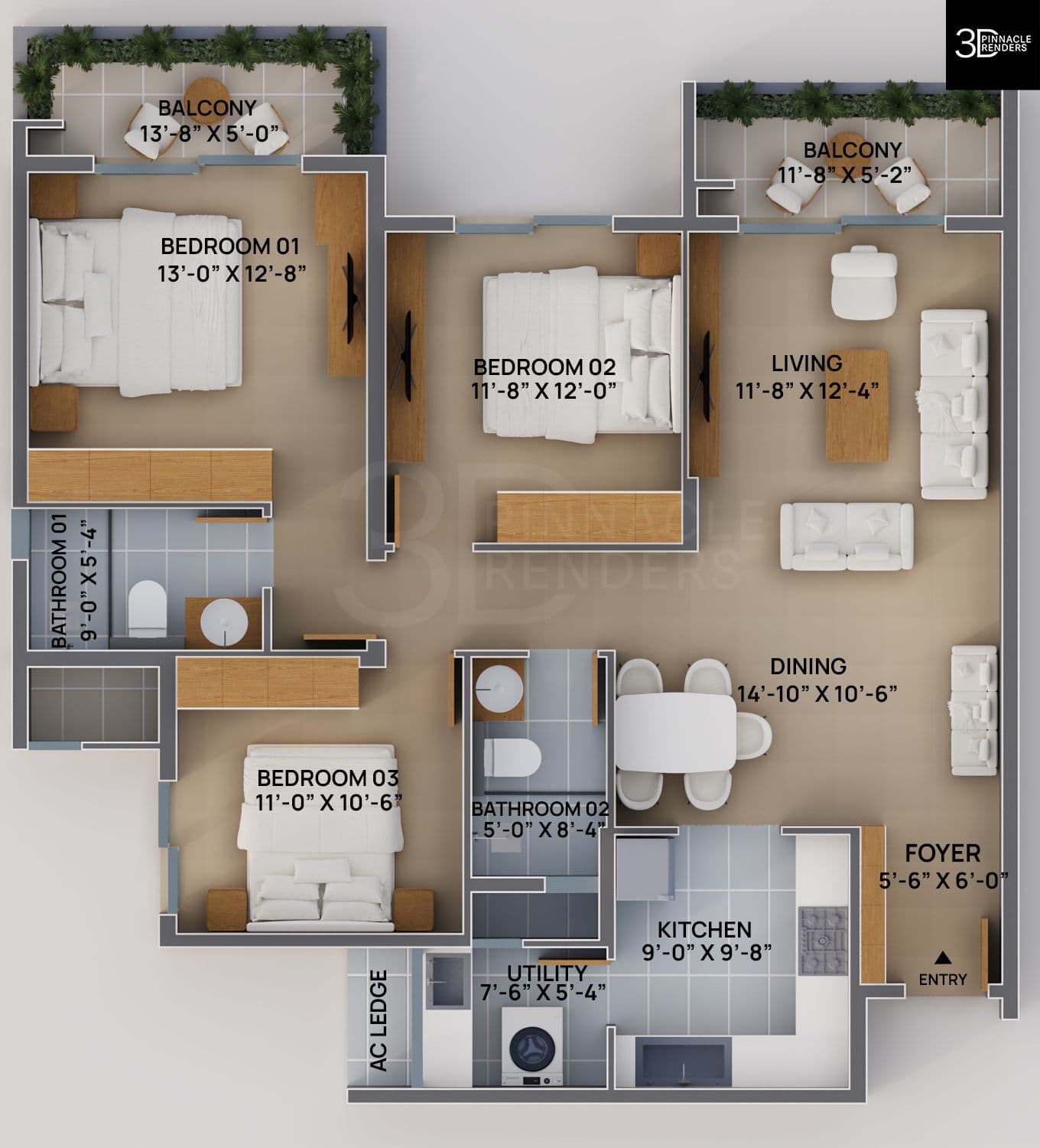 Real Estate Marketing Visuals — Pinnacle 3D visualization service